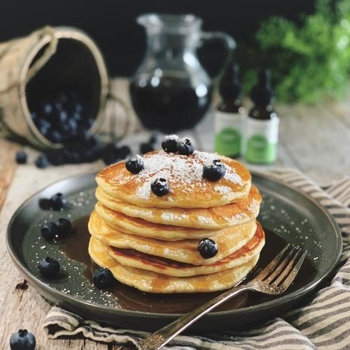 Hemp Infused Blueberry Pancakes