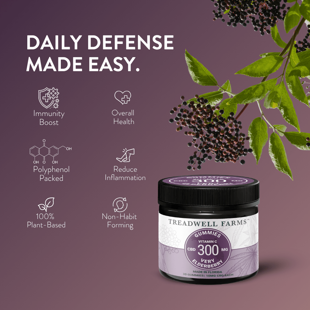 Very Elderberry CBD Gummies - Treadwell Farms
