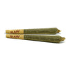 two hemp pre-rolls laying next to each other on a white background
